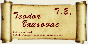 Teodor Bausovac vizit kartica